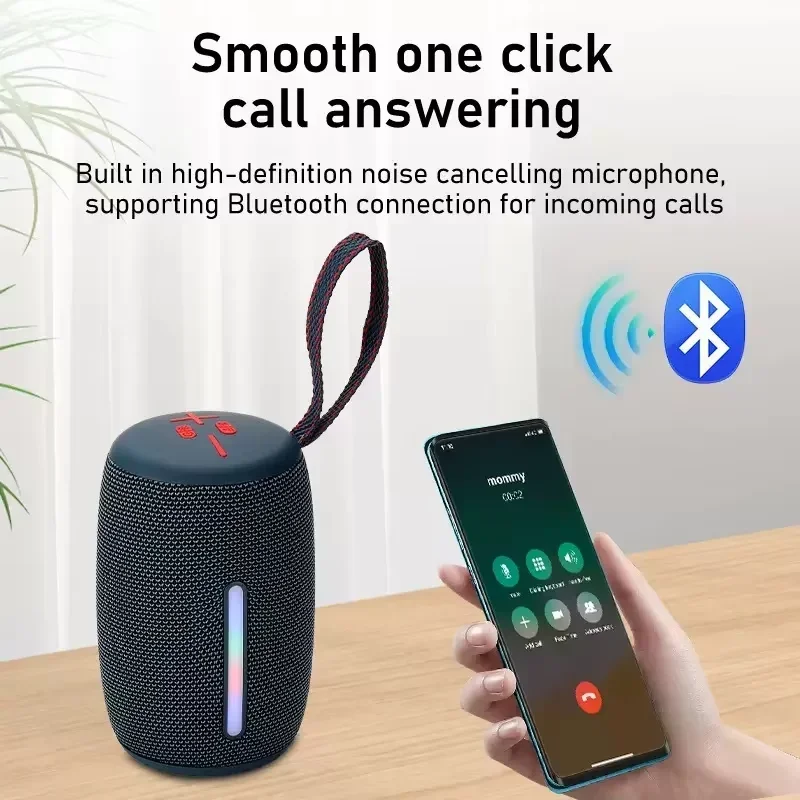 Outdoor Waterproof Subwoofer Home Party Sports Dance Point Caixa De Som Bluetooth Speaker Home Theater Soundbar RGB Lights
