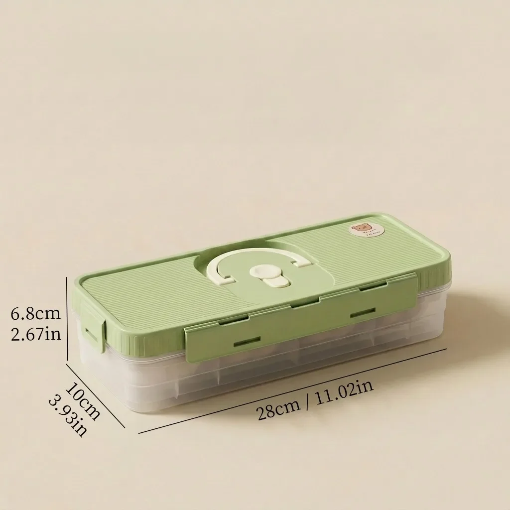 Stapelbare eierdoos, koelkastorganizer, transparante plastic voedselcontainers met deksels, draagbare keukenaccessoires voor de koelkast.