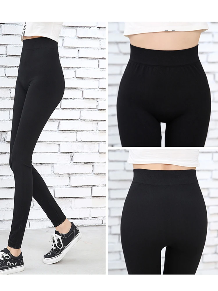 Leggins fitness sexy Sport Leggings sexy neri solidi Donna Palestra Donna Vita alta Jeggings Pantaloni lunghi elasticizzati da yoga