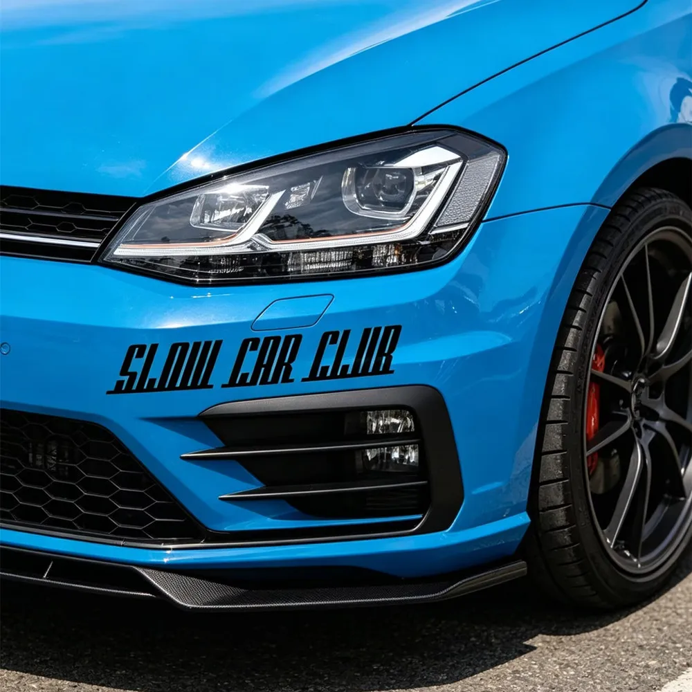 Slow Car Club Humorous Vinyl Decal, JDM Style Sticker for Car Truck SUV, Waterproof Auto Exterior Decor