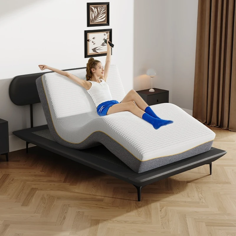

2025 new electric smart bed, remote control lifting latex mattress, motor fully automatic multi-function sleep aid