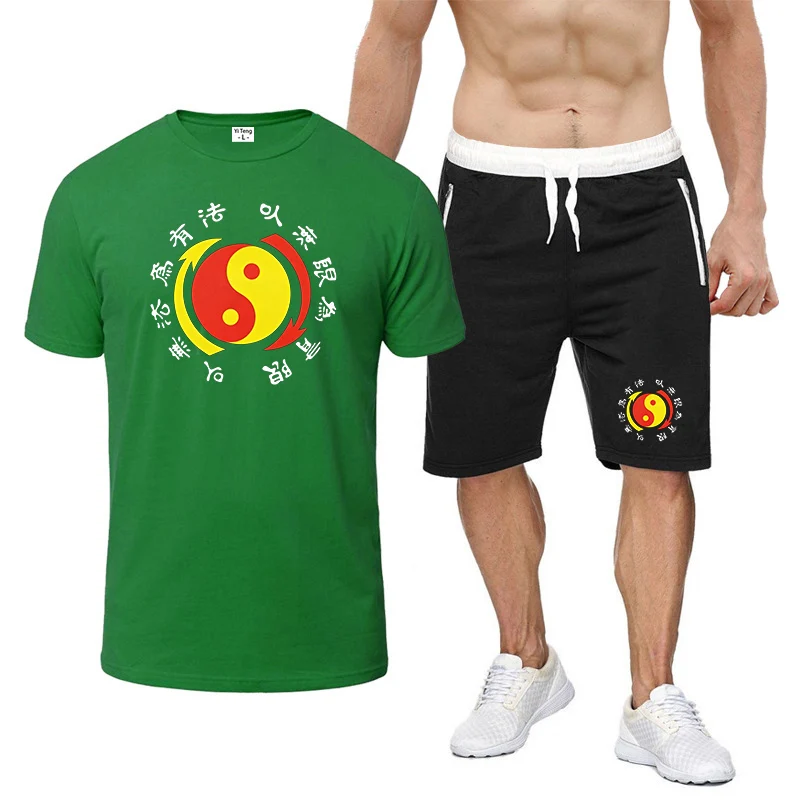 Jeet Kune Do Martial Artist Wing Chun Men's short-sleeved suit set - two-piece short-sleeved shirt + short pants T shirt view 2