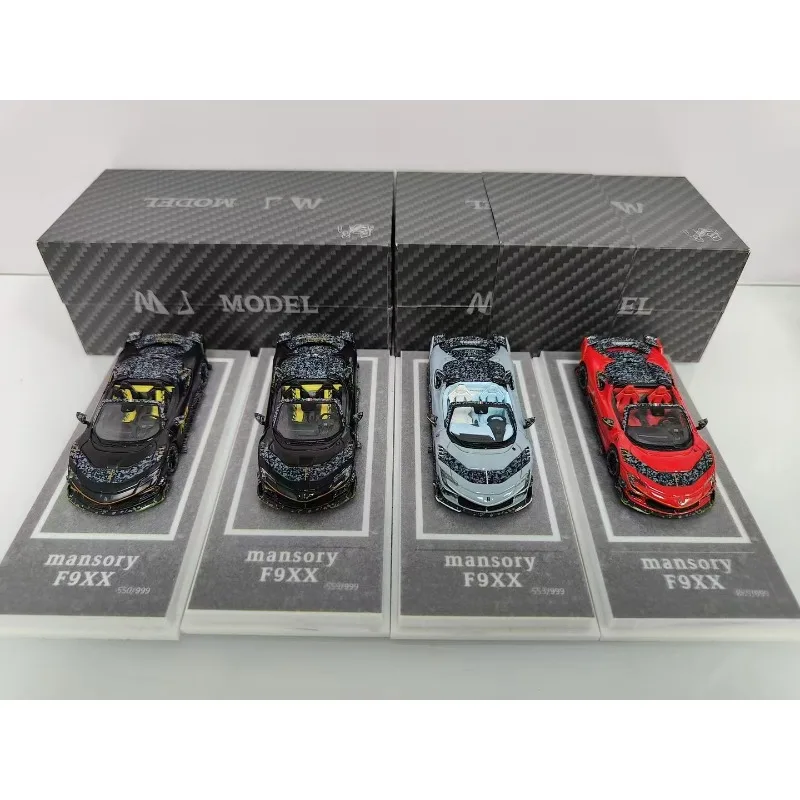 

MJ 1:64 Mansory F9XX convertible hardtop die-casting simulation alloy car model, boys' toy, adult collectible ornament.