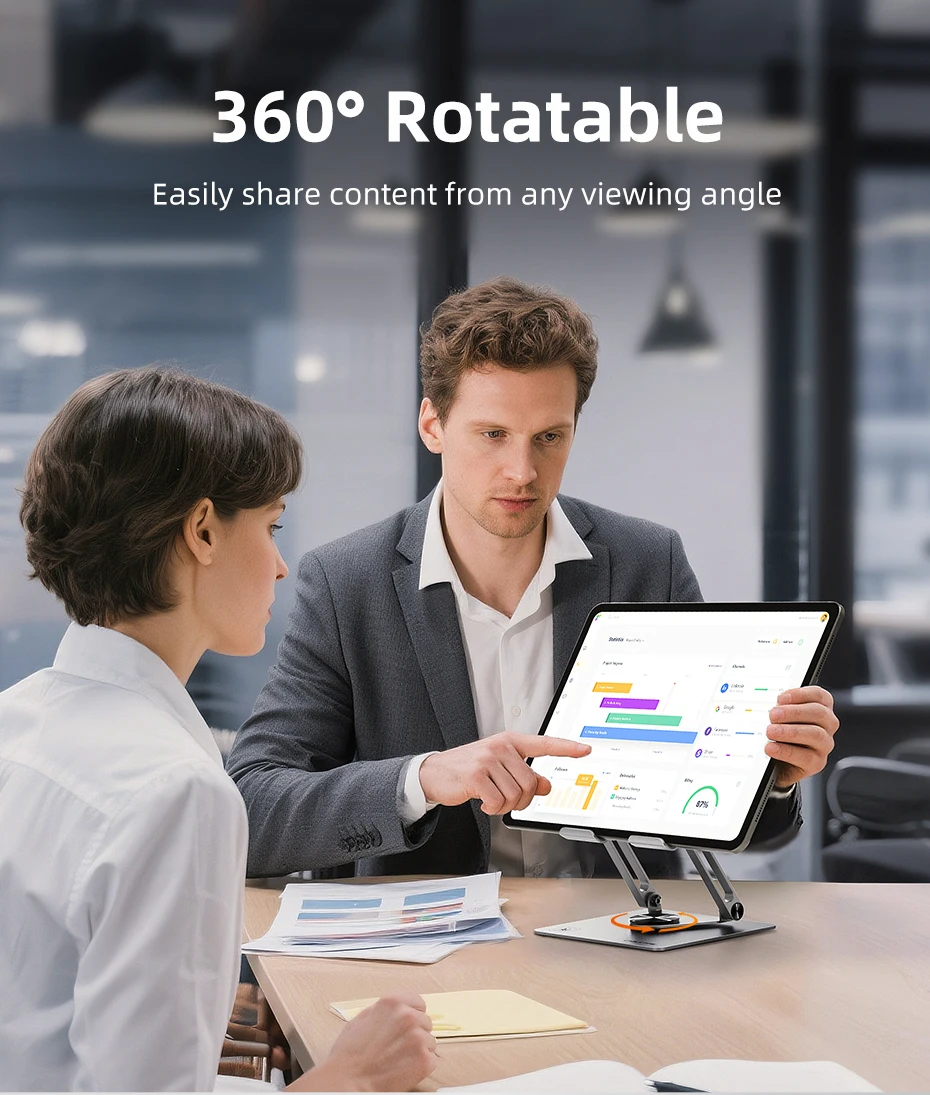 CABLETIME 360° ° Rotation Tablet Ständer für iPad Einstellbare Aluminium Faltbare Desktop Ständer Halter Für Ipad Pro/Air/Mini Schalter2 1 – Detail 6