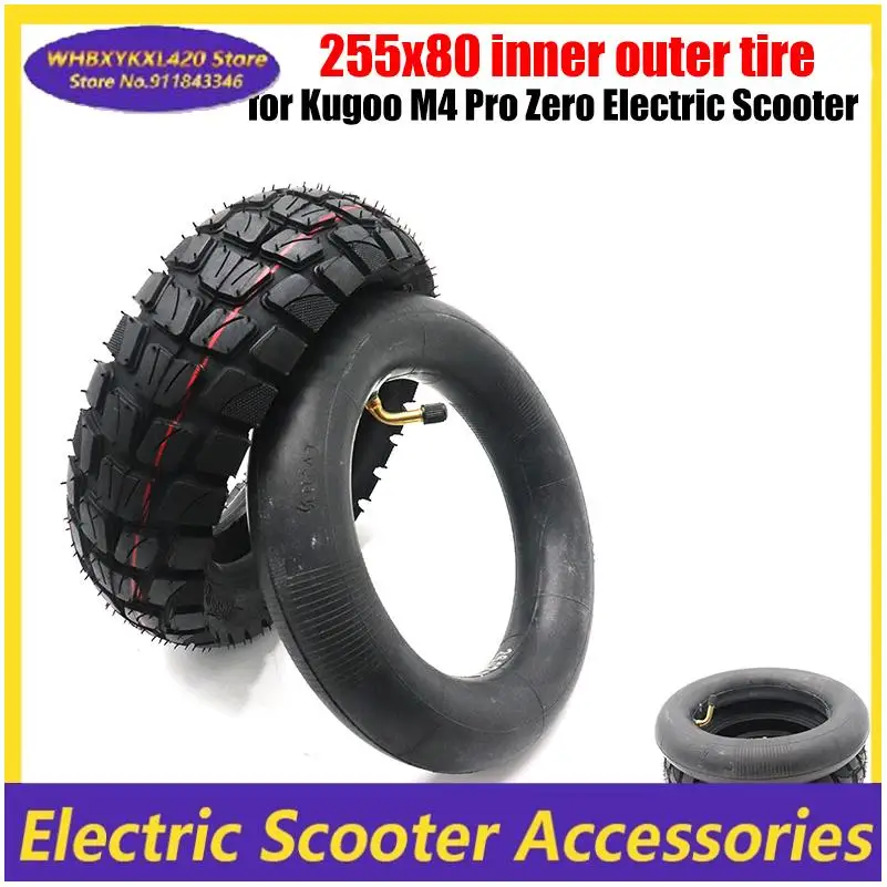 

New off-road tire 255x80 for Kugoo M4 Pro Quick 3 Zero 10X electric scooter tire accessories
