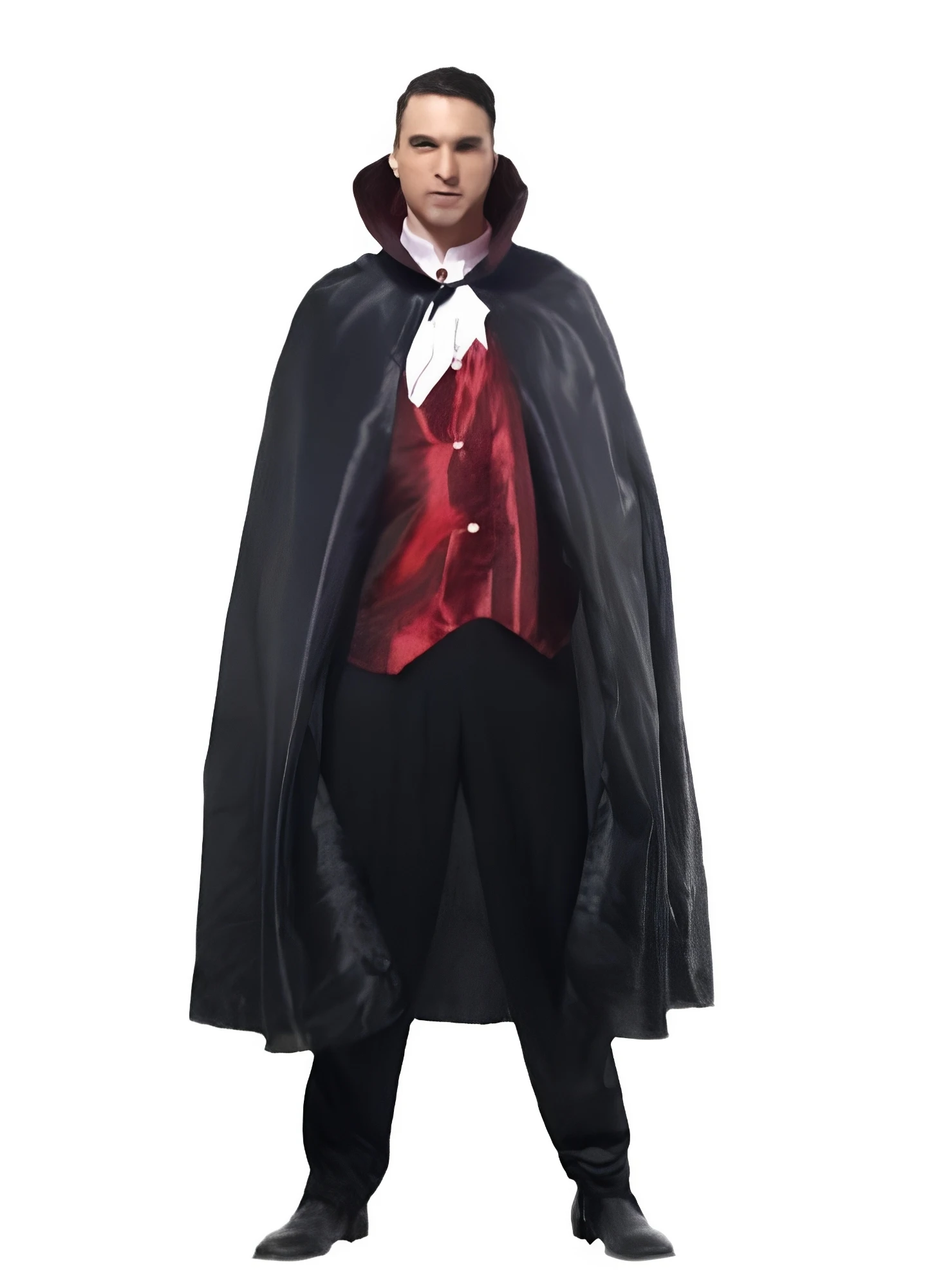 

Halloween Costume Cosplay Cowl Neck Dark Style Role-playing Stage Outfit Shoulder Pad External Wear for Women