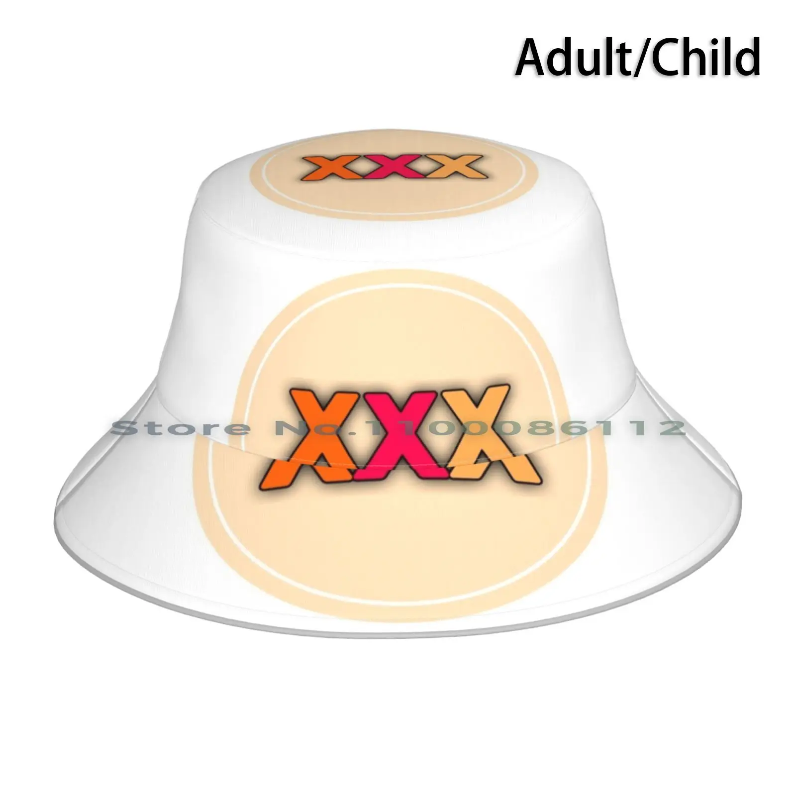 Xxx Bucket Hat Sun Cap Xxx Sign Vector Neon Typography Background Logo Shop Red Symbol Light Erotic Adult Club Advertising