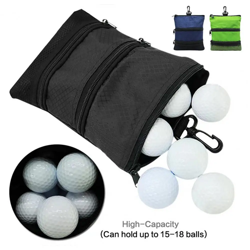 

Golf Ball Bag With Waist Clip 3 Pockets Golf Ball Tee Tools Accessories Organizer Pouch Holder Men Women Golf Enthusiasts Gift