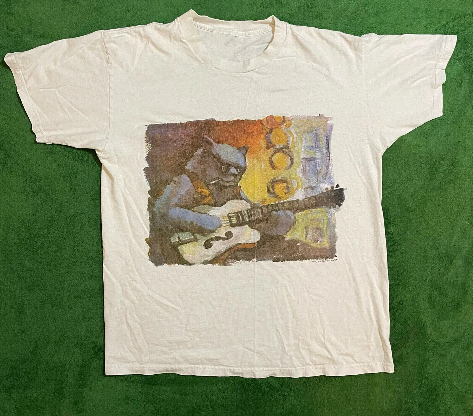 Vintage 90s Cat Blues BB King Buddy Guy Shirt  White Unisex S-4XL CC1172