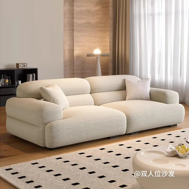 Cloud velvet living room fat toast sofa small apartment straight row sofa
