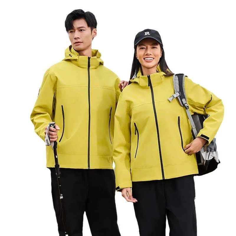 High Quality GB Standard Hardshell Jacket Women Men, Windproof Waterproof Single Layer Coat, Outdoor Hiking Cycling Raincoat