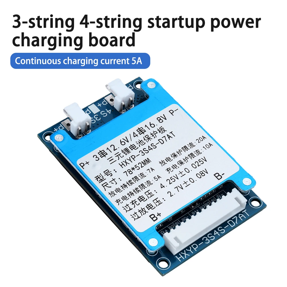 7S 12V/24V BMS Ternary Lithium Battery Protection Board Start Power Charging Li-Iron Lithium Battery Charger Protection Module