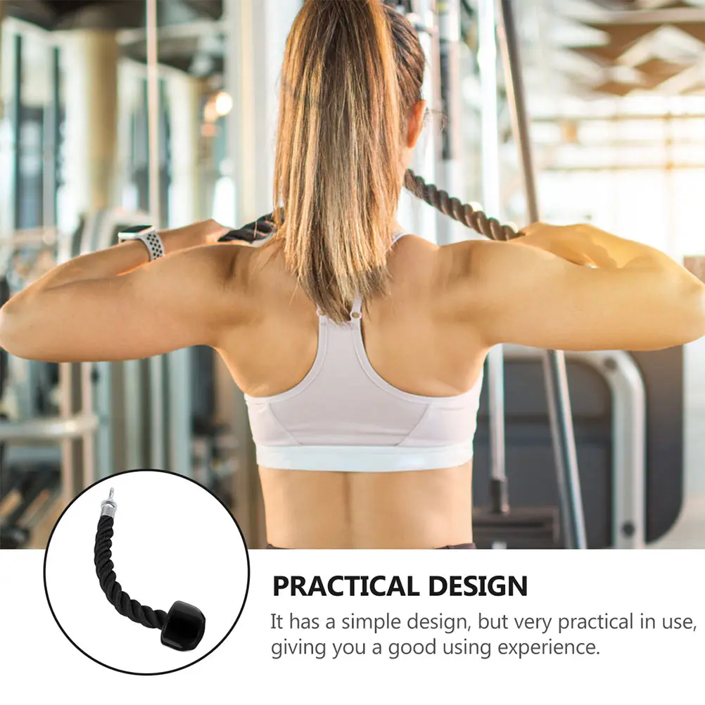 

2 Pcs Tension Rope Accessories Gym Cable Exercise Tricep Press down Attachment Black Triceps Fitness