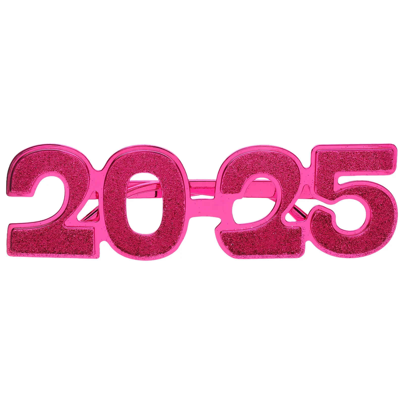 

1Pair Electroplated Powder Adhesion 2025 Eyeglass Prop New Year Party Glasses Photo Props Festival Supplies 2025 Eyeglasses