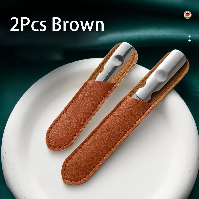 2pcs Long and Short Upgraded Double Sided Nail Files Stainless Steel Manicure Pedicure Grooming for Professional Finger Toe Nail