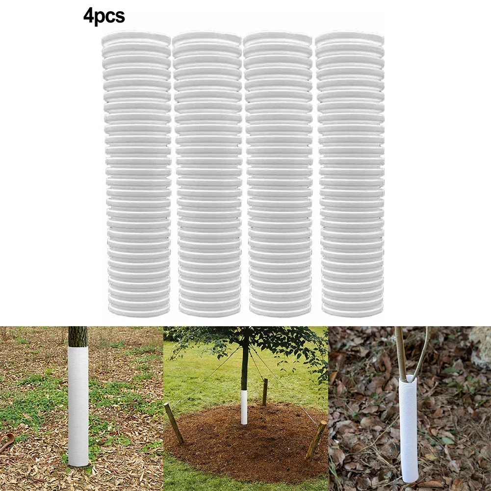 

4 Pcs Tree Trunk Protectors Tree Bark Protection Cover 40cm 4.8cm Hole For Outdoor Garden Tools Gardening Supplies Accessories