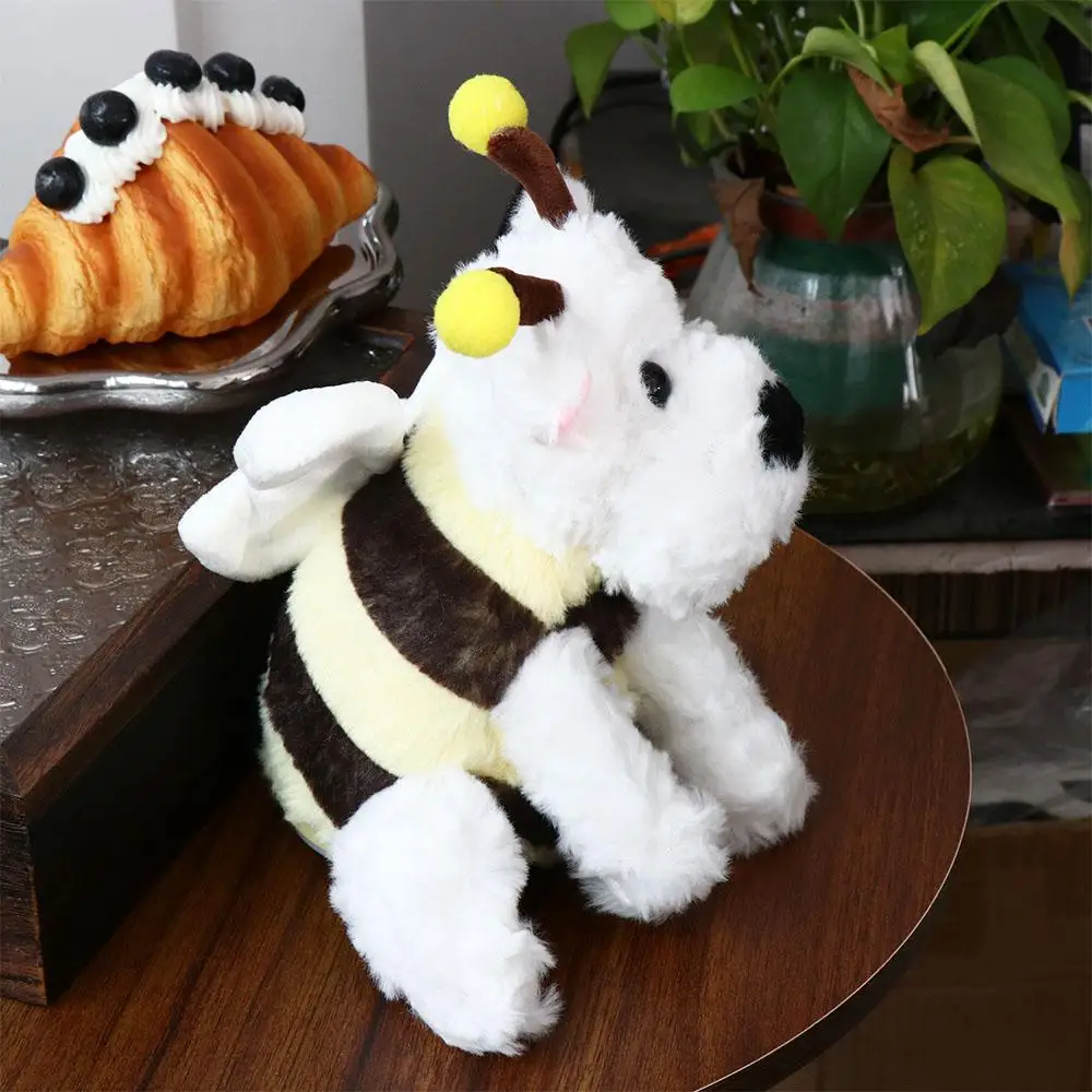 Bee Stings Dog Electric Bee Dog Plush Toy Can Bark West Highland Puppy Electric Bee Puppy Doll Funny Simulation