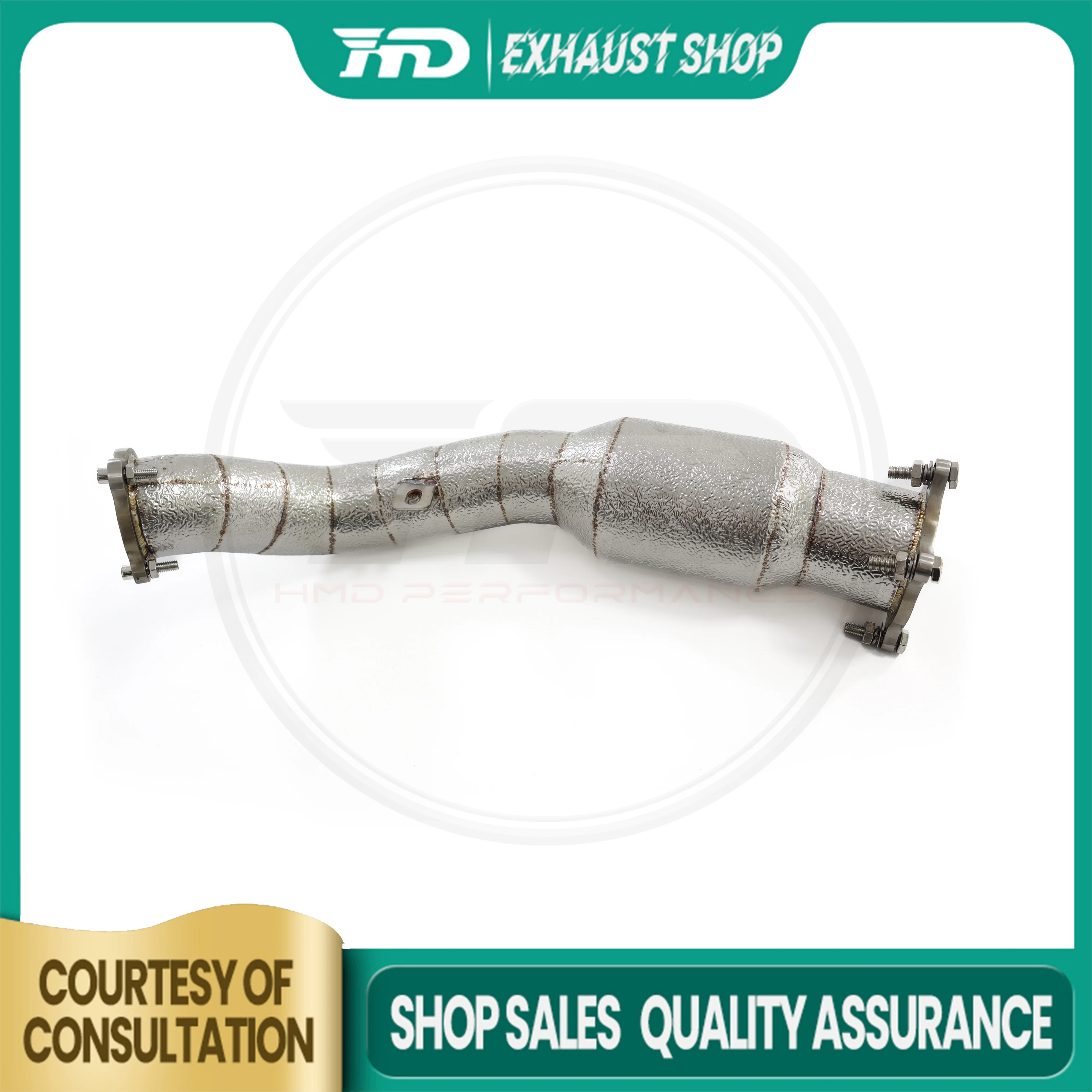 

High Quality Downpipe For Porsche Macan 95B.1 2.0T Stainless Steel Exhaust System Heat Shield High Flow Performance HMD ﻿
