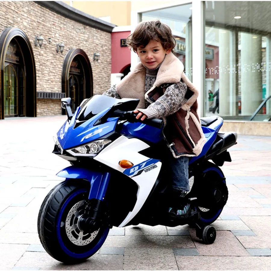 Electric motorcycle 12 V toys motorcycle electric car electric ride on toys for 3 4 5 6 years Boys Girls with Training Wheels m