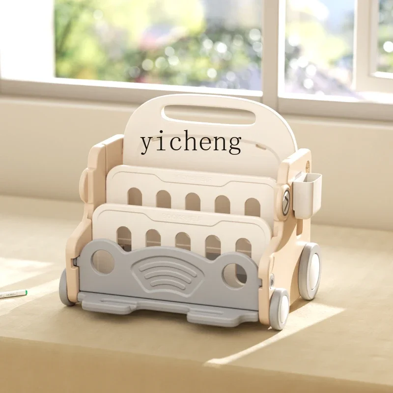 Tqh Children's Bookcase Picture Book Rack Reading 2-in-1 Baby Toy Home Children's Room Desktop Storage Rack