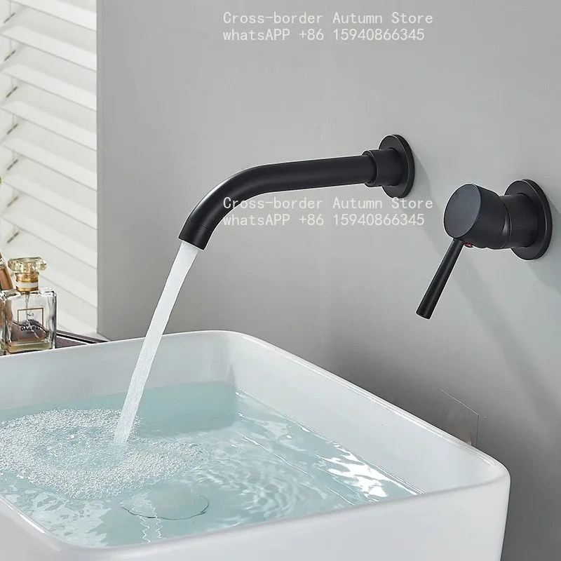 Concealed Bathroom Basin Faucets Embedded Cartridge Basin Mixer Taps Split Type Bathroom Sink Faucets Brass Sink Mixer Crane Tap