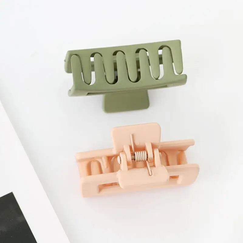 New Macaron Color Small Hair Claws Acrylic Hair Clips Simple Hairpins Barrettes Ponytail Clip Crabs Hair Accessories for Women
