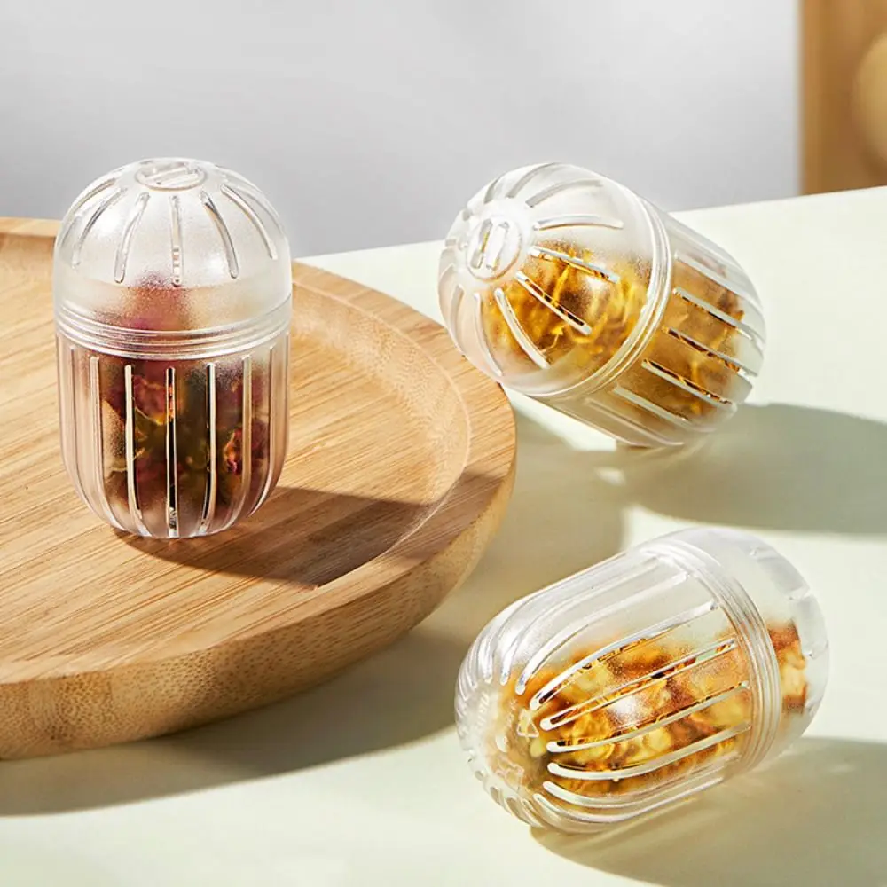 

3pcs Multi-purpose Plastic Tea Maker Ball Small Safe Tea Strainer Portable Transparent Tea Barrier Filter Flower Tea