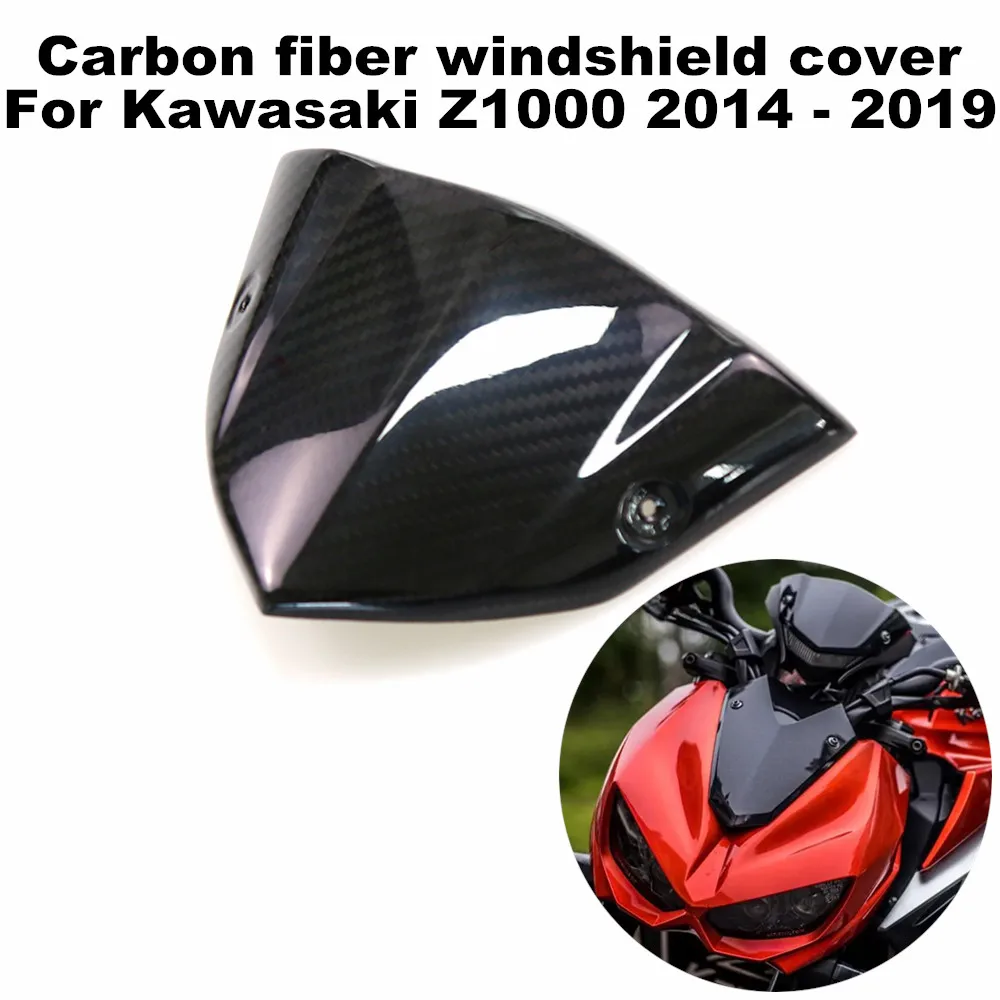 

Suitable for Kawasaki Z1000 Z 1000 2014-2017 motorcycle high-quality 3K carbon fiber, front windshield, upper windshield cover