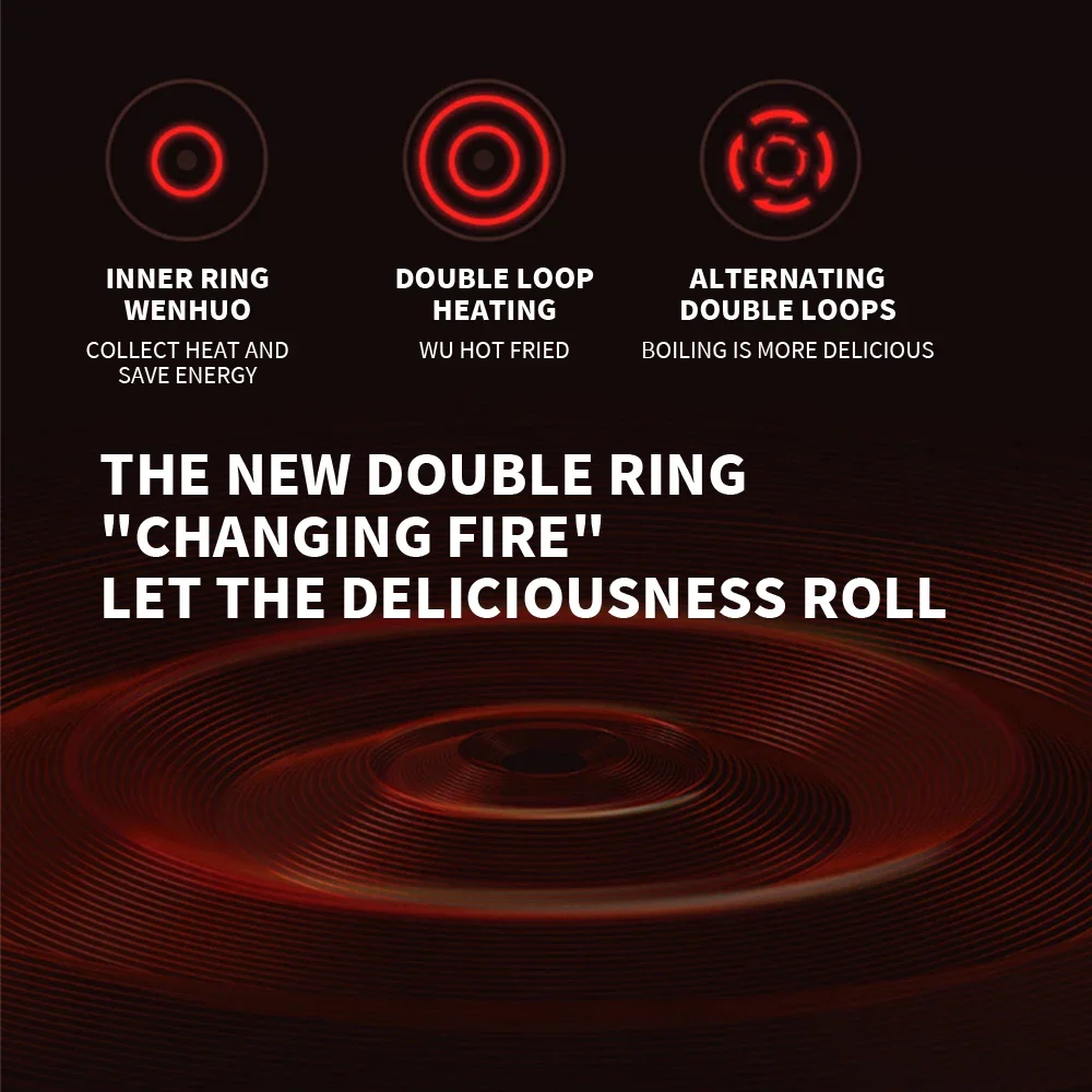 Mijia Induction Cooker 2 2100W Smart Electric Stove 99-Gear Precise Heat Control OLED Screen External Temp Sensor NFC App