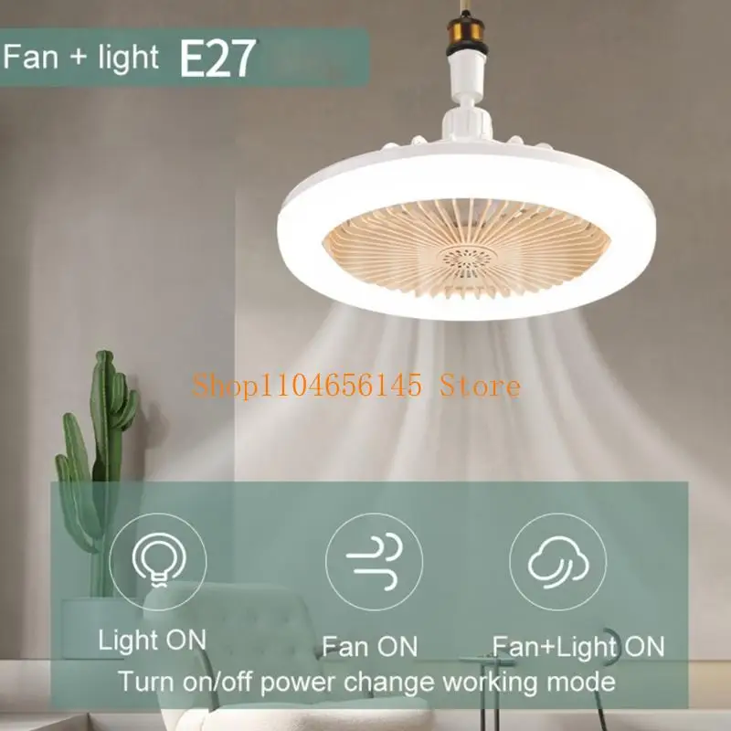

652F E27 LED Ceiling Fan Lamp Electric Cooling Fan 3 Working Modes +Aromatherapy
