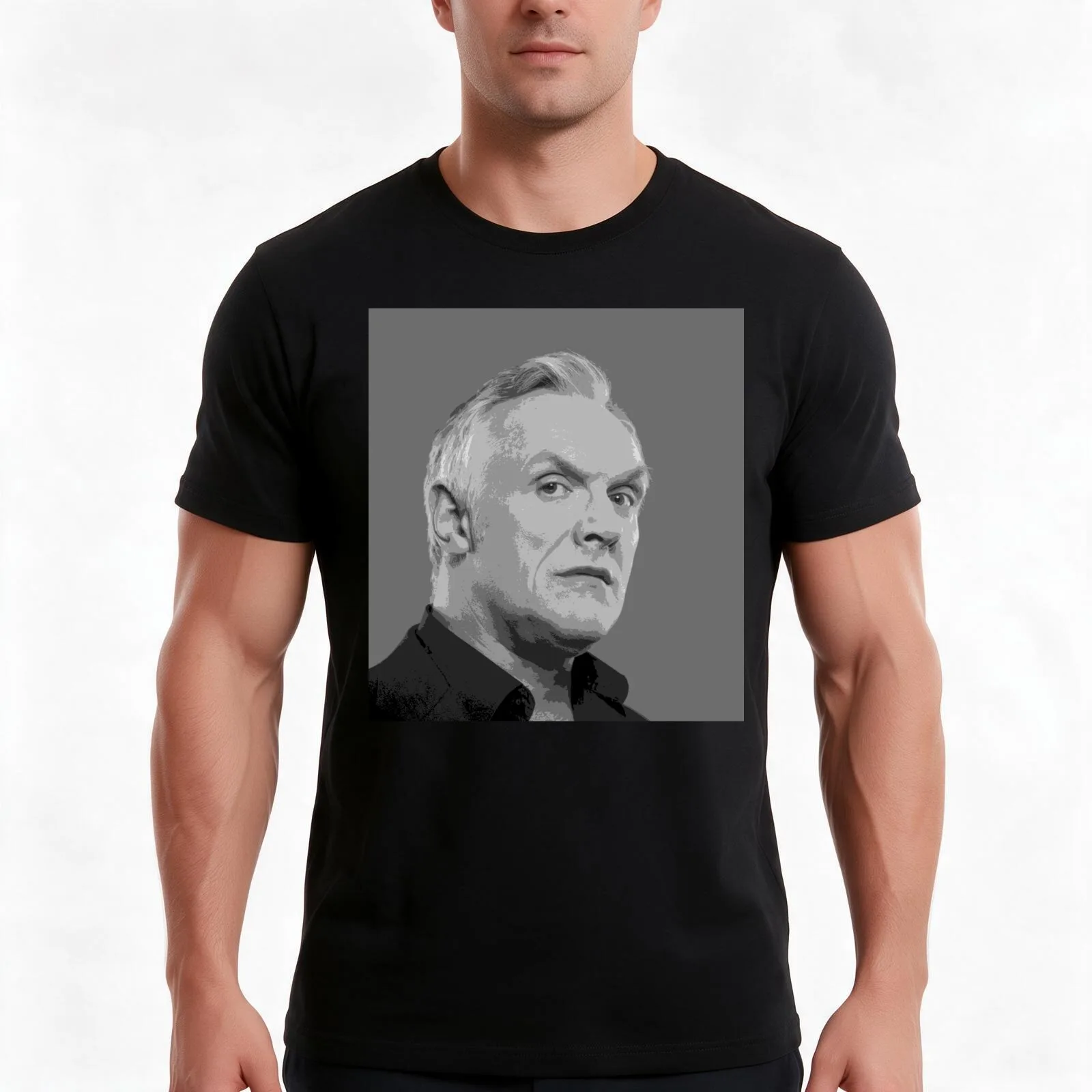 Greg Davies Pop Art Portrait T-Shirt, Summer Casual Cotton Tee, Oversized Streetwear Tops, Vintage Graphic Print, 100% Cotton