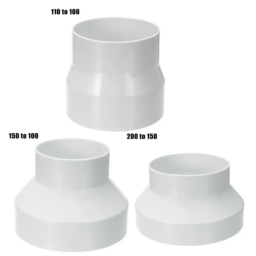 110 To 100/150 To 100/200 To 150 mm Ventilation Pipe Reducer Adapter Pipe Fittings ABS For Air Ventilation Systems Vents Parts