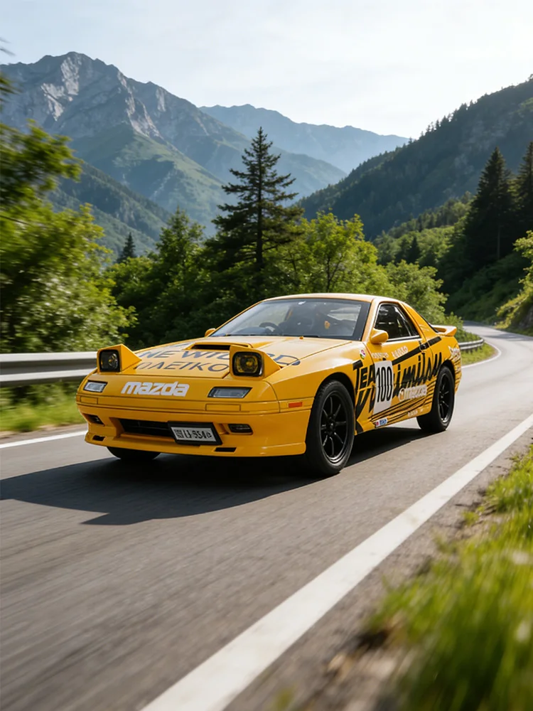 Carros de Brinquedo, Modelo de Veículo em Escala 1/24 RX7-FC, Carros de Metal Fundido, Modelos para Adultos, Presentes de Dia dos Namorados