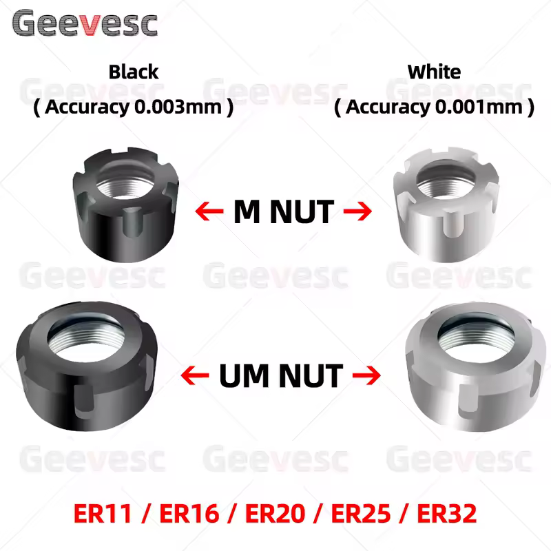 Dynamic Balance ER8 ER11 ER16 ER20 ER25 ER32 A M UM Nut SK10 SK16 GER 11 16 20 25 32 high-speed ER SK CNC Nut Engraving machine - Image 3