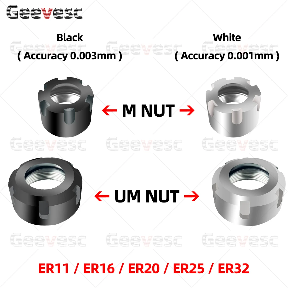 Imagem -03 - Máquina de Gravura de Porca Cnc de Alta Velocidade Equilíbrio Dinâmico Er8 Er11 Er16 Er20 Er25 Er32 m um Porca Sk10 Sk16 Ger 11 16 20 25 32