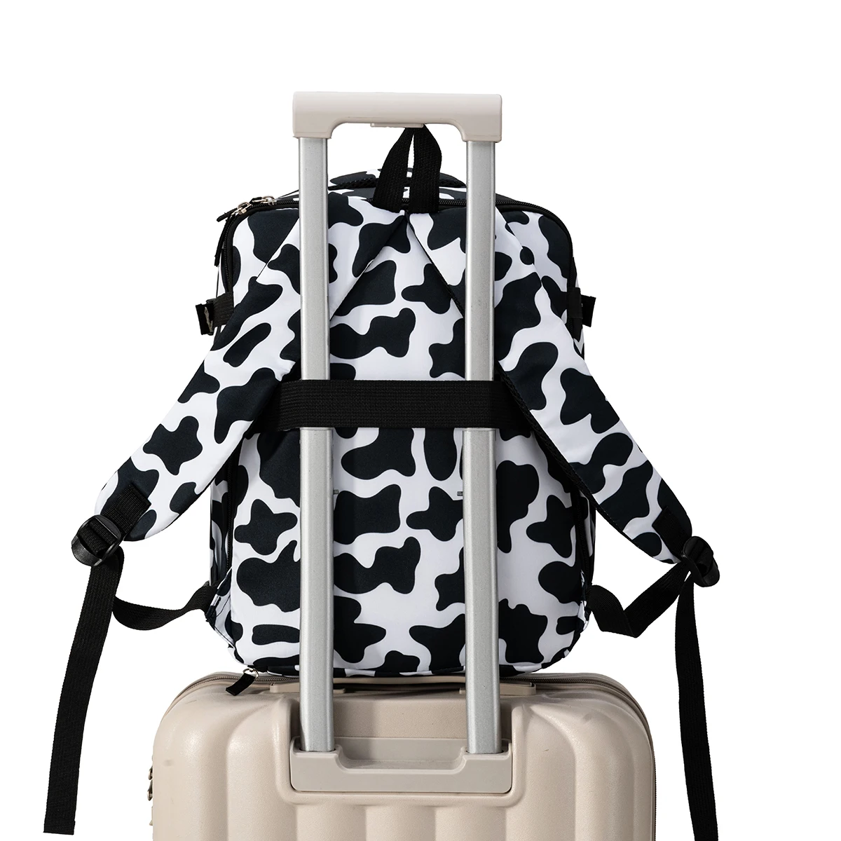 Multifunctional business travel backpack with zebra, leopard, and cow patterns for women, new cross-border women's backpack, business backpack for students