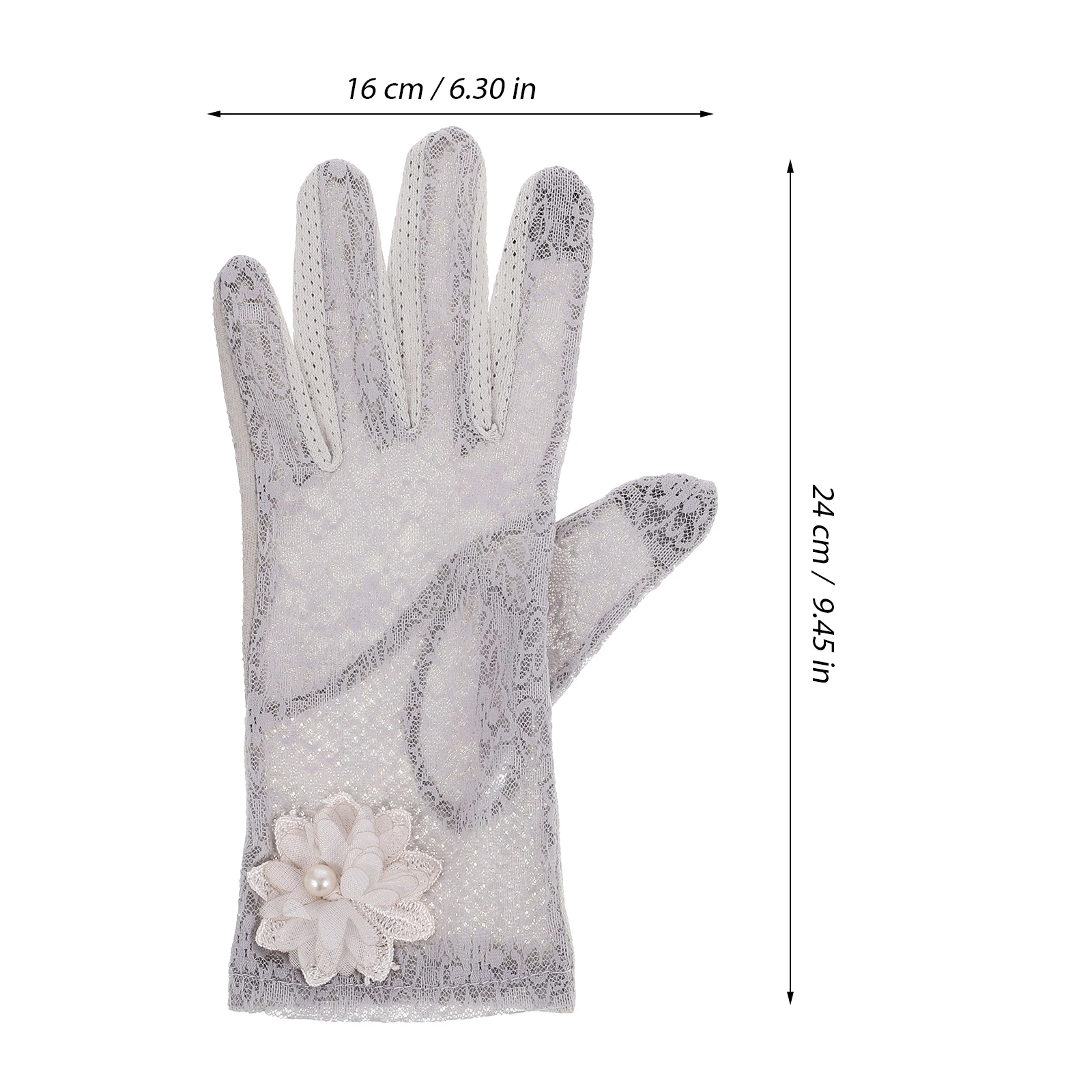 

Sun Protection Gloves Women Summer Lace Short Dress Grey Driving Outdoor Sports Functional Accessories Breathable Hand