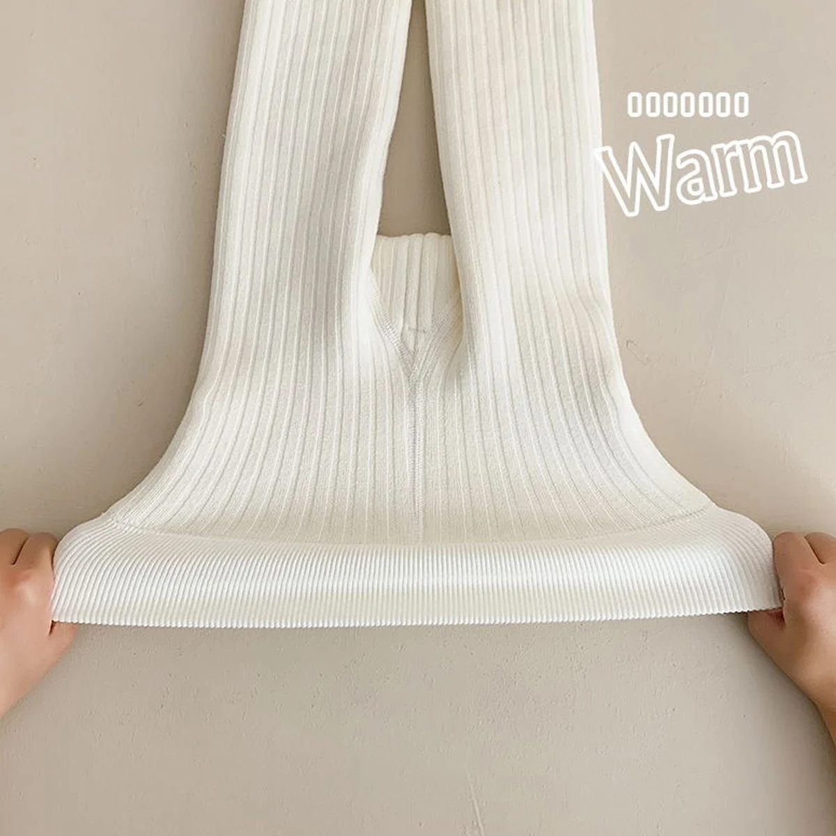 2 Stück dicke warme Strumpfhosen für Babys, einfarbige Fleece-Thermo-Strumpfhosen, Kleinkind-Leggings mit Fuß für Outdoor- und Alltagsoutfits – Detail 4