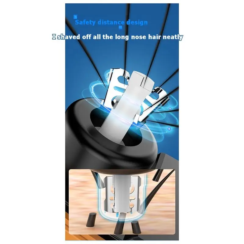 A83G-Electric Ear Nose Trimmer 360 Degree Rotation Rechargeable Maintenance Display For Men Portable Nose Hair Groomer