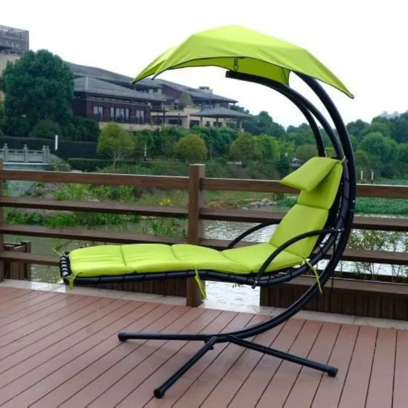Outdoor leisure beach chair, garden swing hanging chair, lounge chair nap chair, moon chair creative art lounge chair