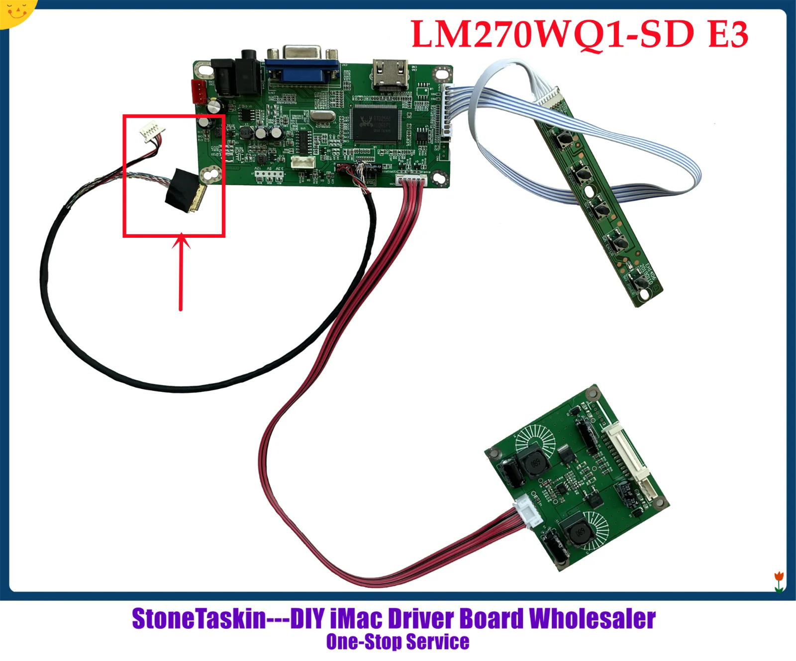 StoneTaskin 27 '' iMac A1312 A1316 A1407 2K LCD Controller drive Board Monitor Display kit For LM270WQ1 A2 C2 E3 B1 B3 screen