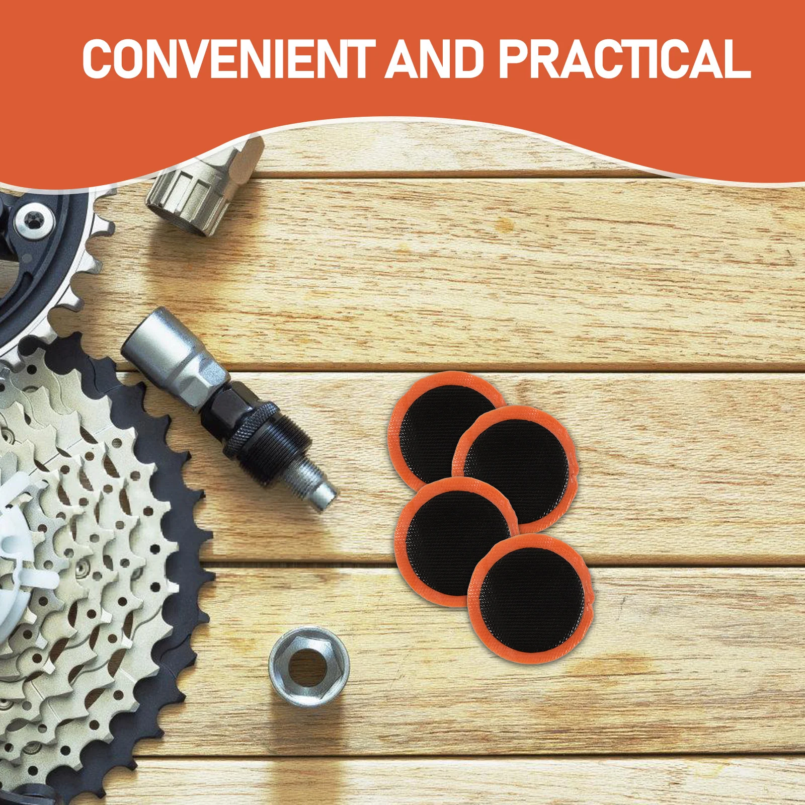 

48Pcs Tire Repair Kit Bike Patch Tool with Strong Adhesive Patches for Inner Tubes Motorcycle Cycling