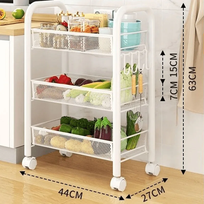 Organizzatore da cucina Scaffale portaoggetti Mobili Carrello Organizzatori Carrelli Cassetti Trolley Organizzatore Cosas De Cocina Storage ausiliari