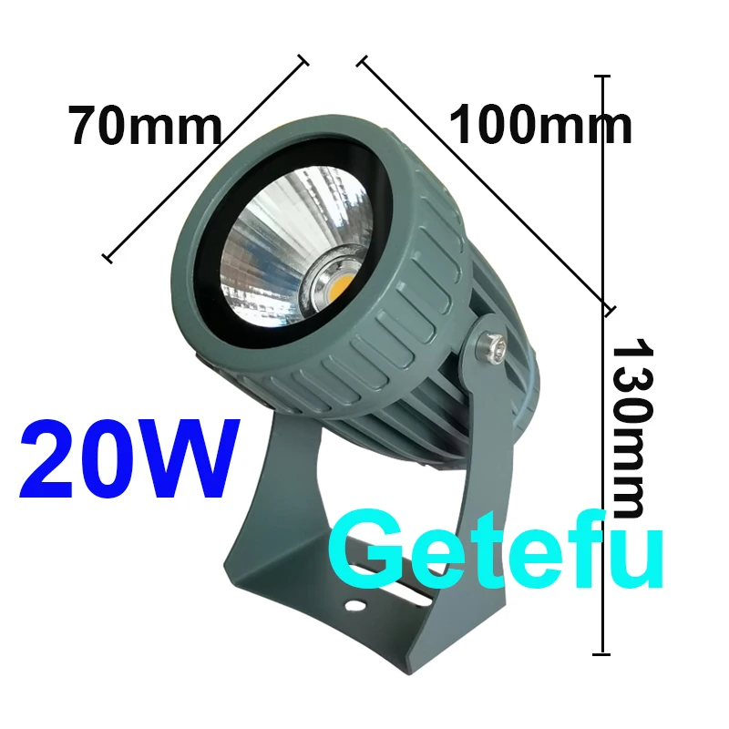 LED COB Spike Rasenlampe 7W 10W 20W 5W Außenbeleuchtung Wasserdichte Gartenbeleuchtung LED Gartenweg-Scheinwerfer AC85-265V DC12-24V – Detail 8