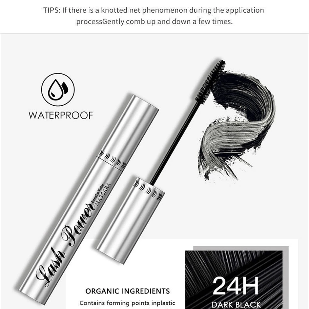 Quick-drying Formula 3.5mm Slender Brush Head Dense Self-contained Fiber Base Cream To Create Long And Thick Eyelashes No Smudge