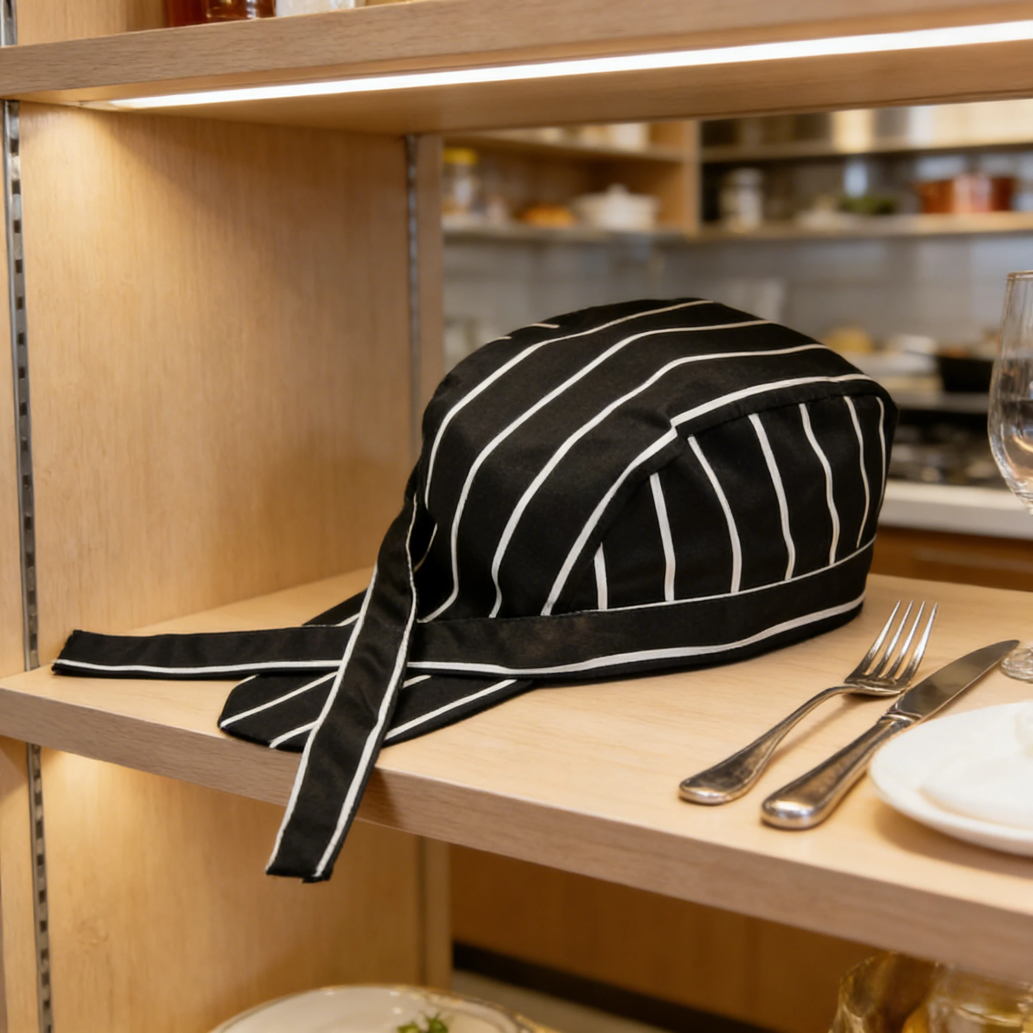 2026 Black Pirate Style Chef Hat Adjustable For Restaurant Kitchen Service Staff Comfortable Work Headwear