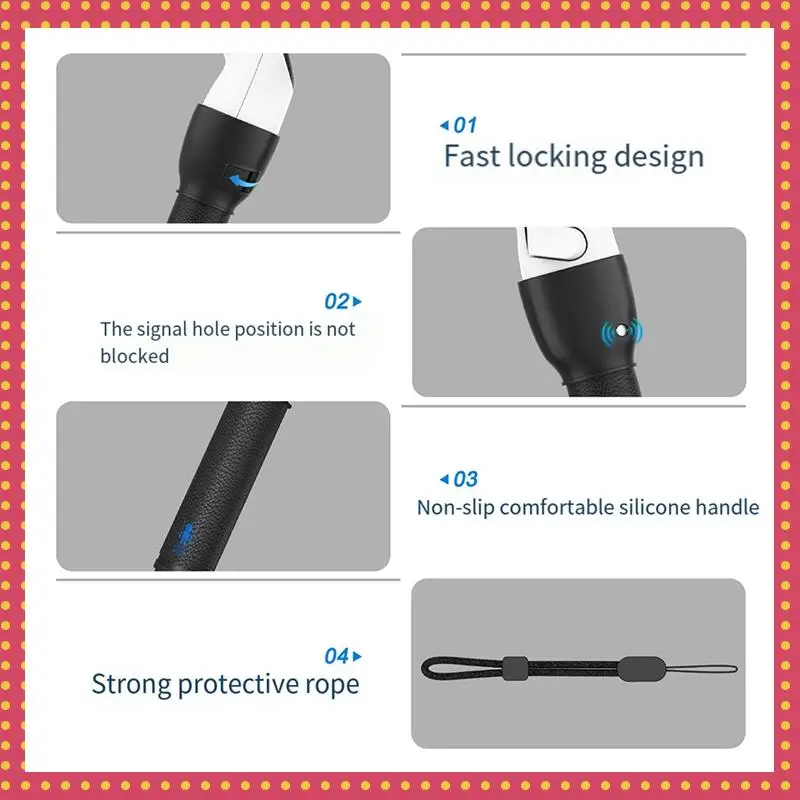 

B74A 5 In 1 VR Controller Adapter For Meta Quest 3 Handle Grips Extensions Long Arms For Quest 3 VR Golf Accessories
