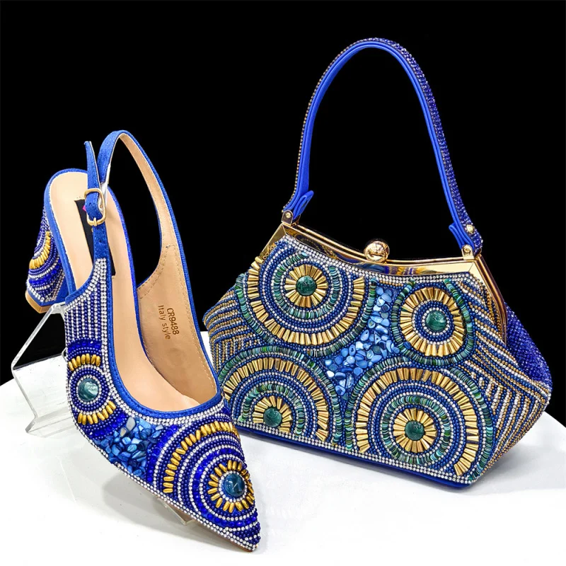 

Latest Women's Handbags Shoe and Bag Set Combination Irregular Handbag Full Women's High Heel Luxury High Hee
