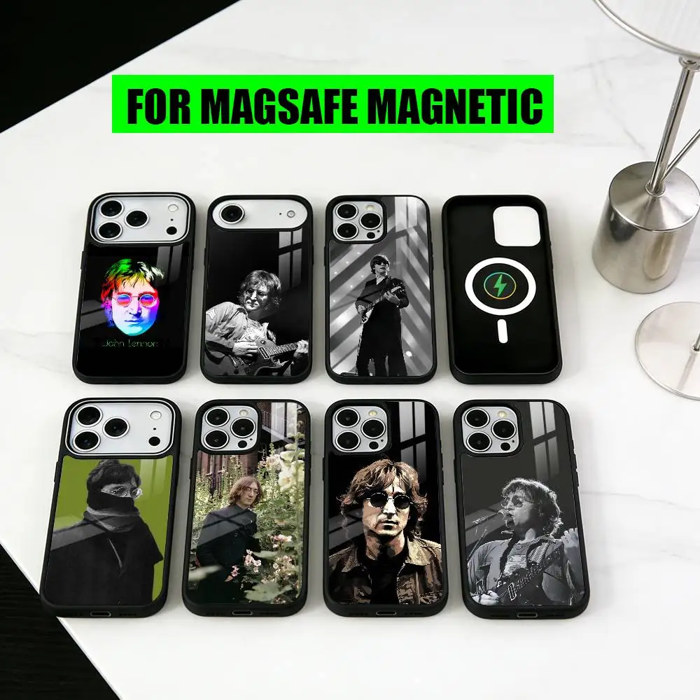 

Classic J-John singer L-Lennon JL Phone Case For iPhone17,16,15,14,13,12,11 Plus,Pro Magnetic For Magsafe Wireless Charging
