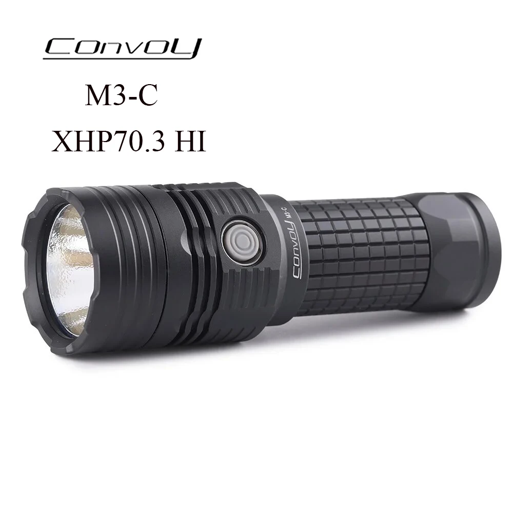 Flashlight Convoy M3-C Rechargeable Torch with XHP70.3 Hi R9050 Led 26650 High Power Type-C Flash Light Lanterna